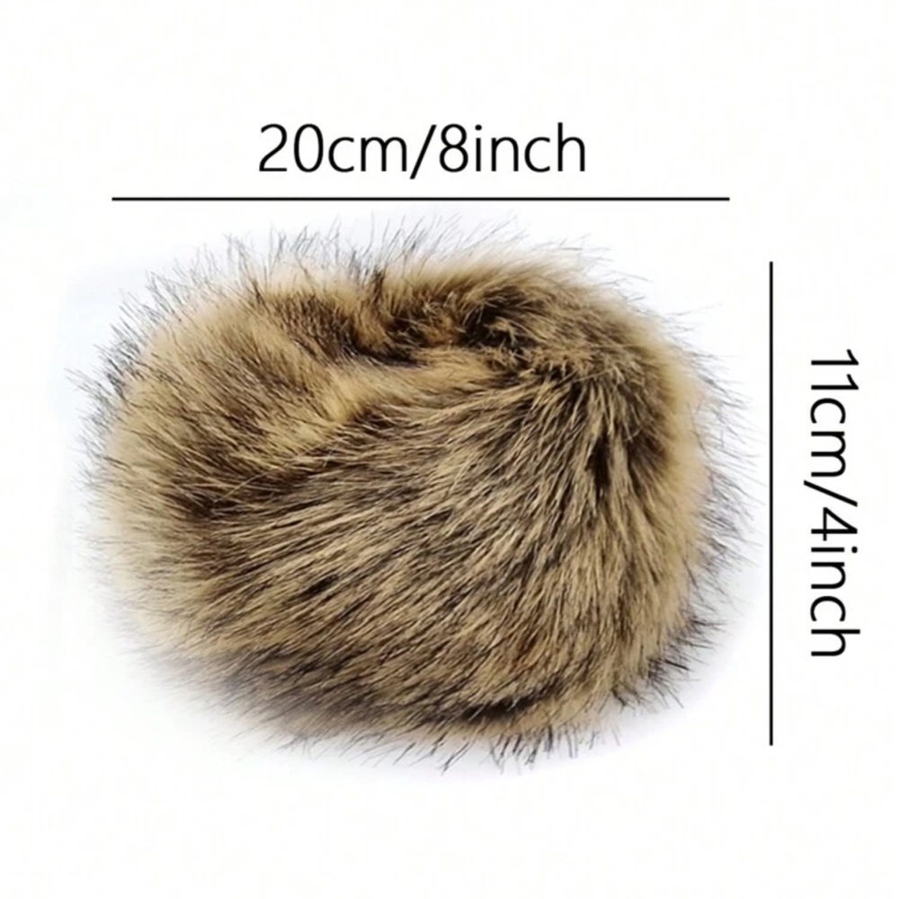 2 Pcs Faux Fox Fur Soft Cuffs